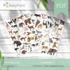 ZWIERZĘTA - Folia samoprzylepna do magnesów ze zwierzętami Schleich