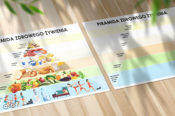 PIRAMIDA ZDROWEGO ŻYWIENIA - LODÓWKA - Zestaw edukacyjny - Magnetbook - Lamibook - 2D