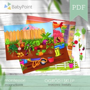 OGRÓD I SKLEP - Zestaw edukacyjny - Magnetbook - Lamibook - 2D