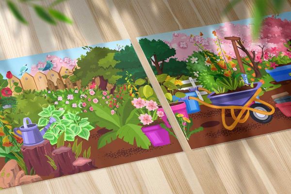 OGRÓD I SKLEP - Zestaw edukacyjny - Magnetbook - Lamibook - 2D