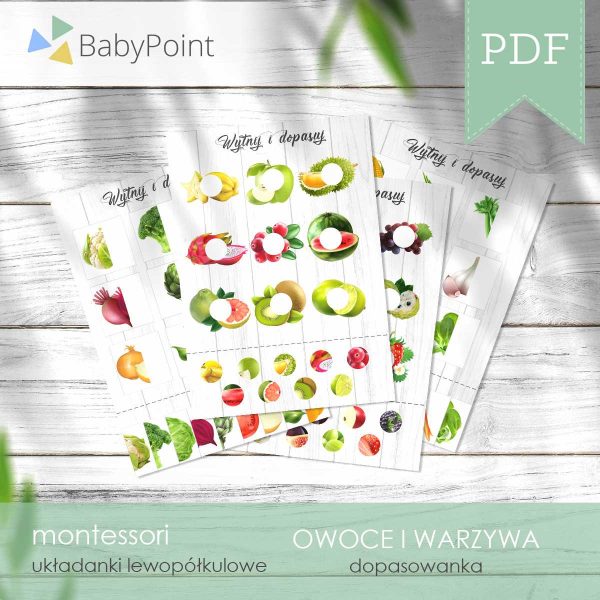 OWOCE I WARZYWA - Zestaw edukacyjny 3D