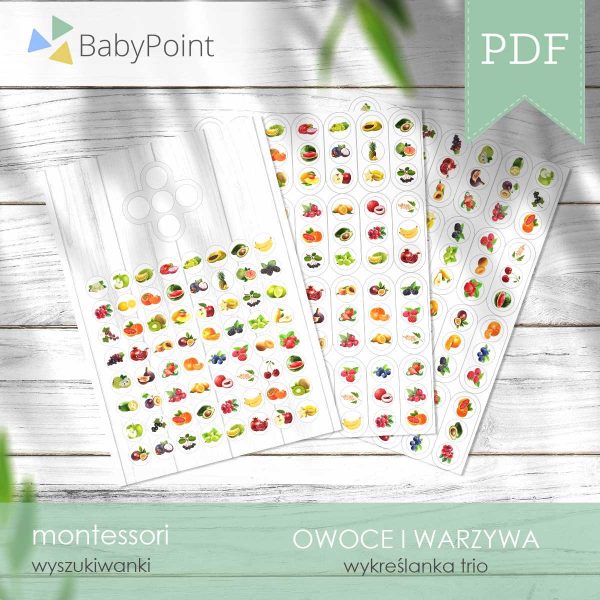 OWOCE I WARZYWA - Zestaw edukacyjny 3D