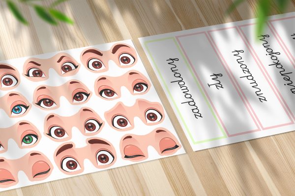 TWARZ I EMOCJE - Zestaw edukacyjny - Magnetbook - Lamibook - 2D