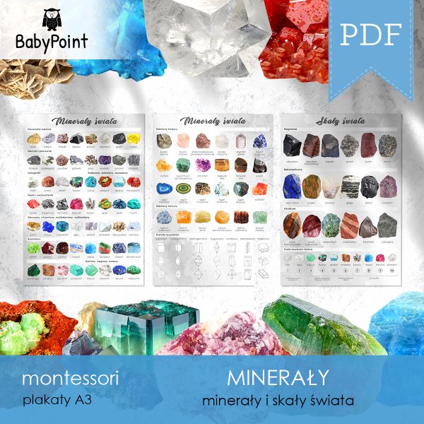 MINERAŁY - Zestaw edukacyjny 3D