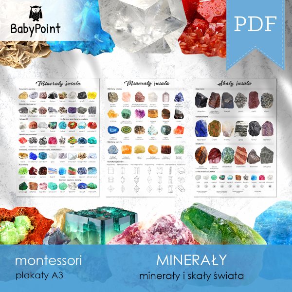 MINERAŁY - Zestaw edukacyjny 3D
