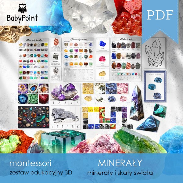 MINERAŁY - Zestaw edukacyjny 3D