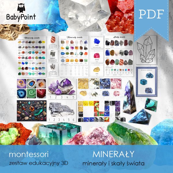 MINERAŁY - Zestaw edukacyjny 3D