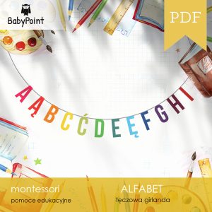 ALFABET - Tęczowa girlanda