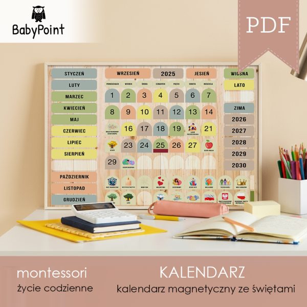 KALENDARZ magnetyczny DIY