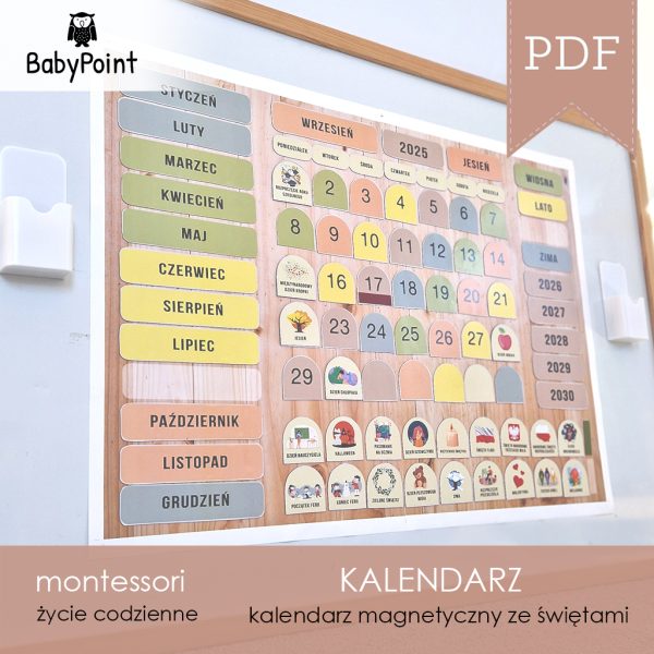 KALENDARZ magnetyczny DIY
