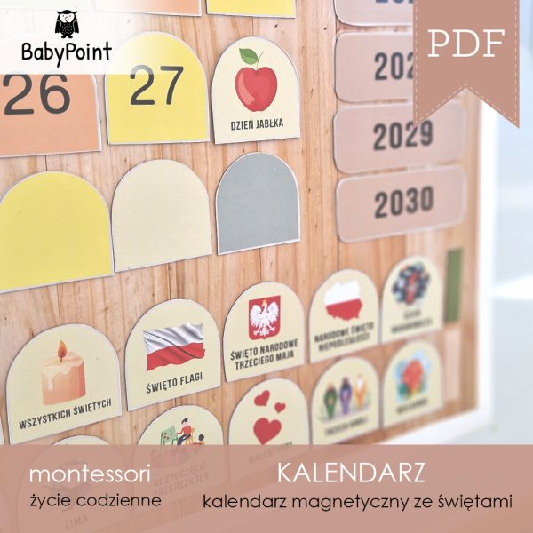 KALENDARZ magnetyczny DIY