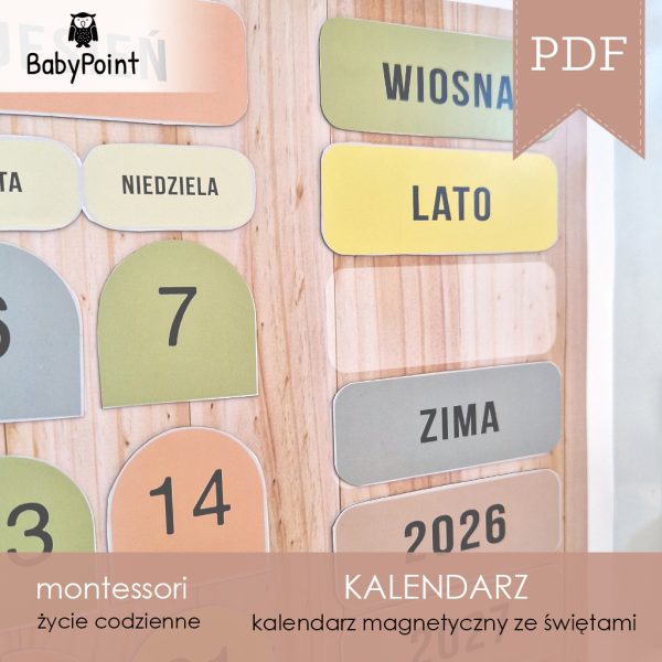 KALENDARZ magnetyczny DIY